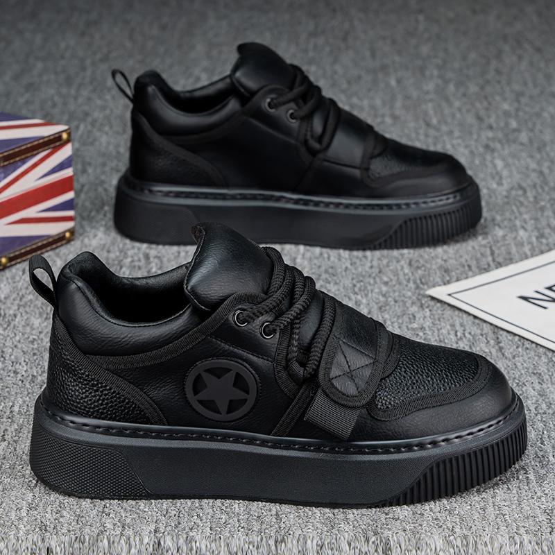 

Мужская мода, повседневная низкая обувь для скейтбординга, удобные кроссовки для мальчиков, студенты, трендовая мягкая подошва, классическая дышащая нескользящая спортивная обувь 39 чёрный