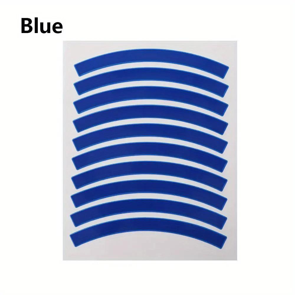

10Pcs/pack Reflective Tire Sticker Safety Sticker Color Balance Bike Reflective Sticker Wheel Decal Bike Accessories синий