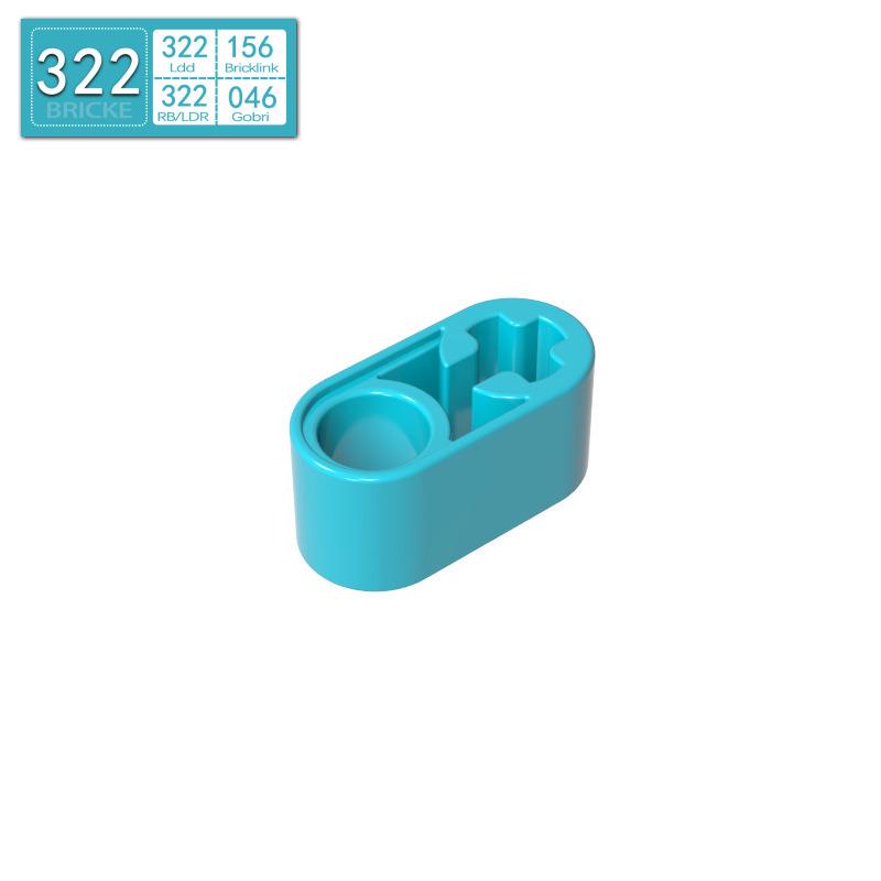 BRICKE 1x2 Brick with Axle Hole Arm, Compatible with LEGO 60483, 40147, and 74695 Building Blocks.