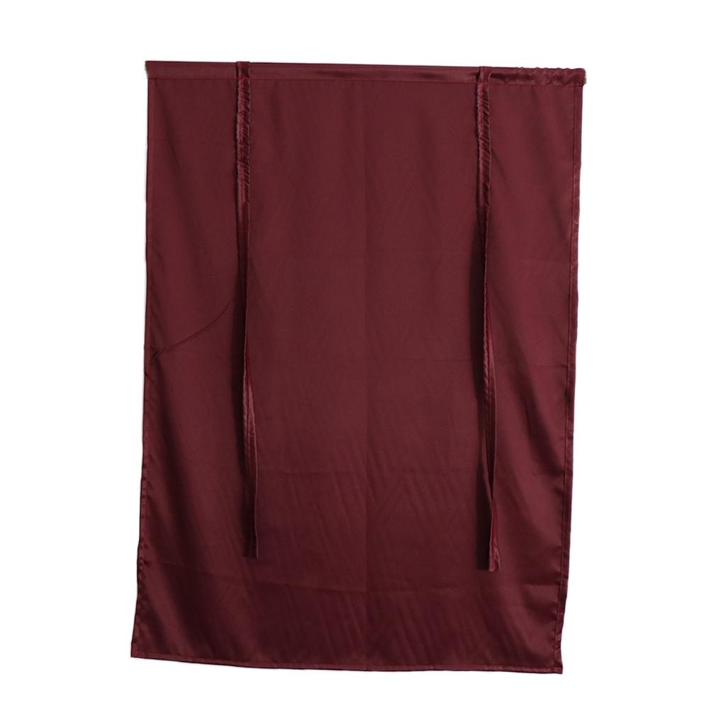 Thermal Insulated Roman Curtain Window Valance Tie Up Curtains Home Decoration , Red_1