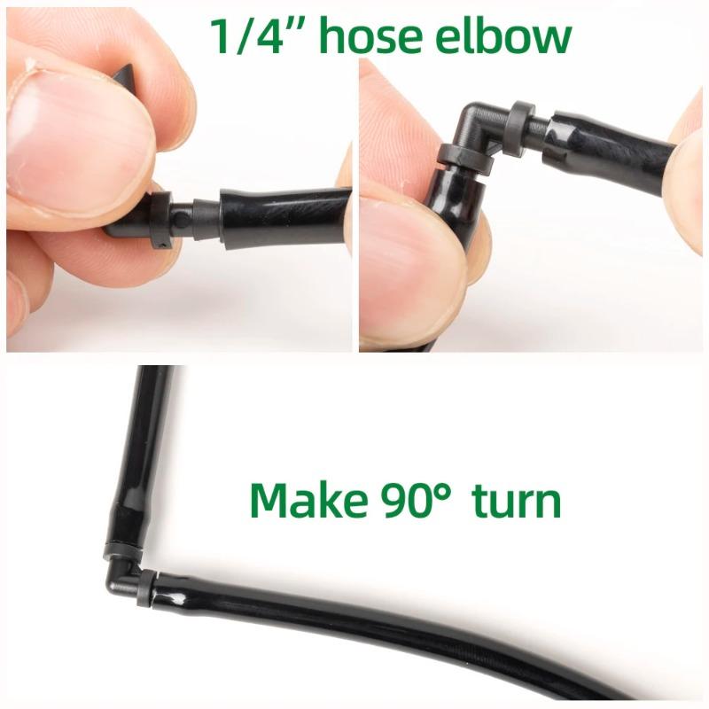 400/200PCS Garden Irrigation Joint Drip Irrigation Barbed Connectors, Universal Barbed Tee Fittings , Fits 1/4 Inch Drip Tubing (4/7Mm Tee Pipe)