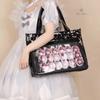 Damen Lolita Mode Ita Tasche Japanischer Stil Kawaii Schulter Messenger Crossbody Taschen Transparente Fronttasche DIY Tragetasche Handtasche
