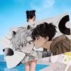 passion bl anime Microfiber Printed Beach Towel Mountain Climbing Yoga Beach Swimming Running Absorbent Soft Towel