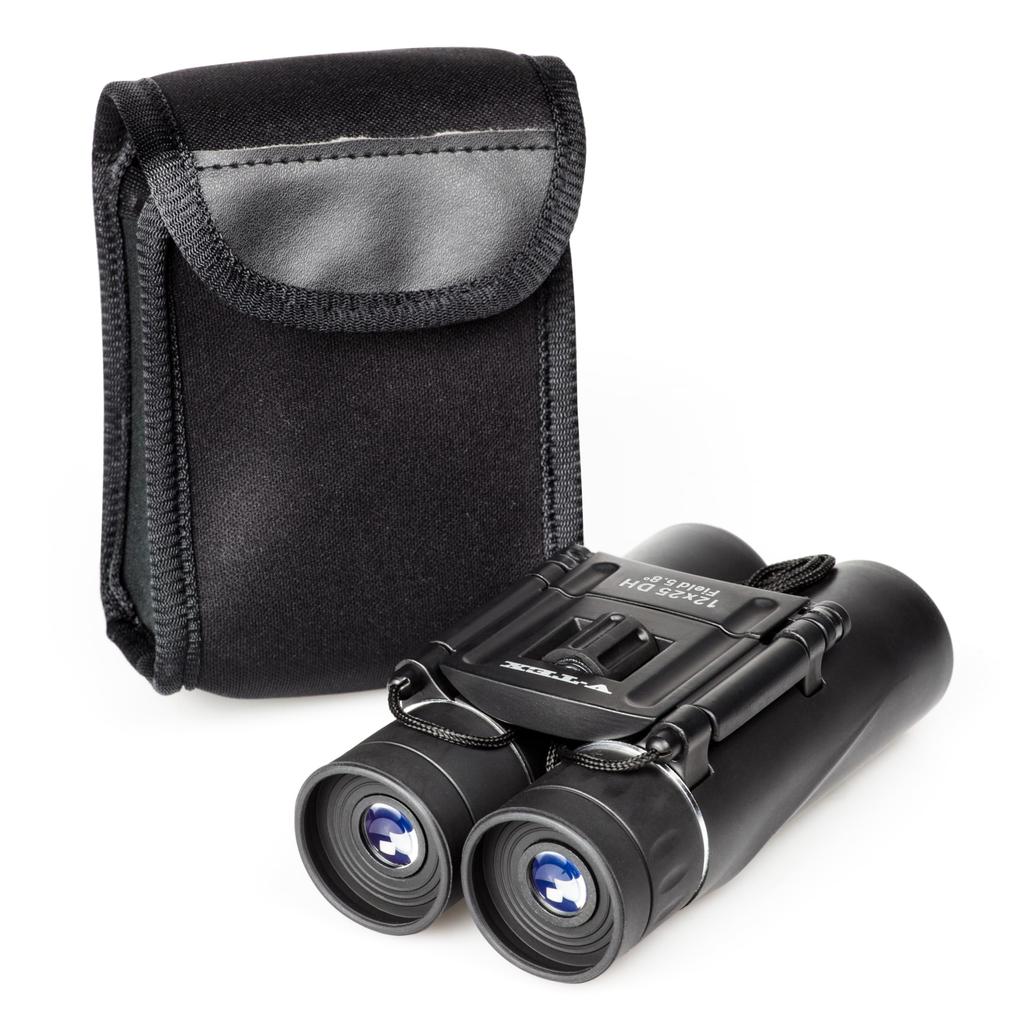 Kenko 12x25 DH Compact 12x 25mm Roof Concert Lightweight V-TEX Binoculars, Magnification, Aperture, Prism, Use, (249g), Dual-Axis, VT-1225D