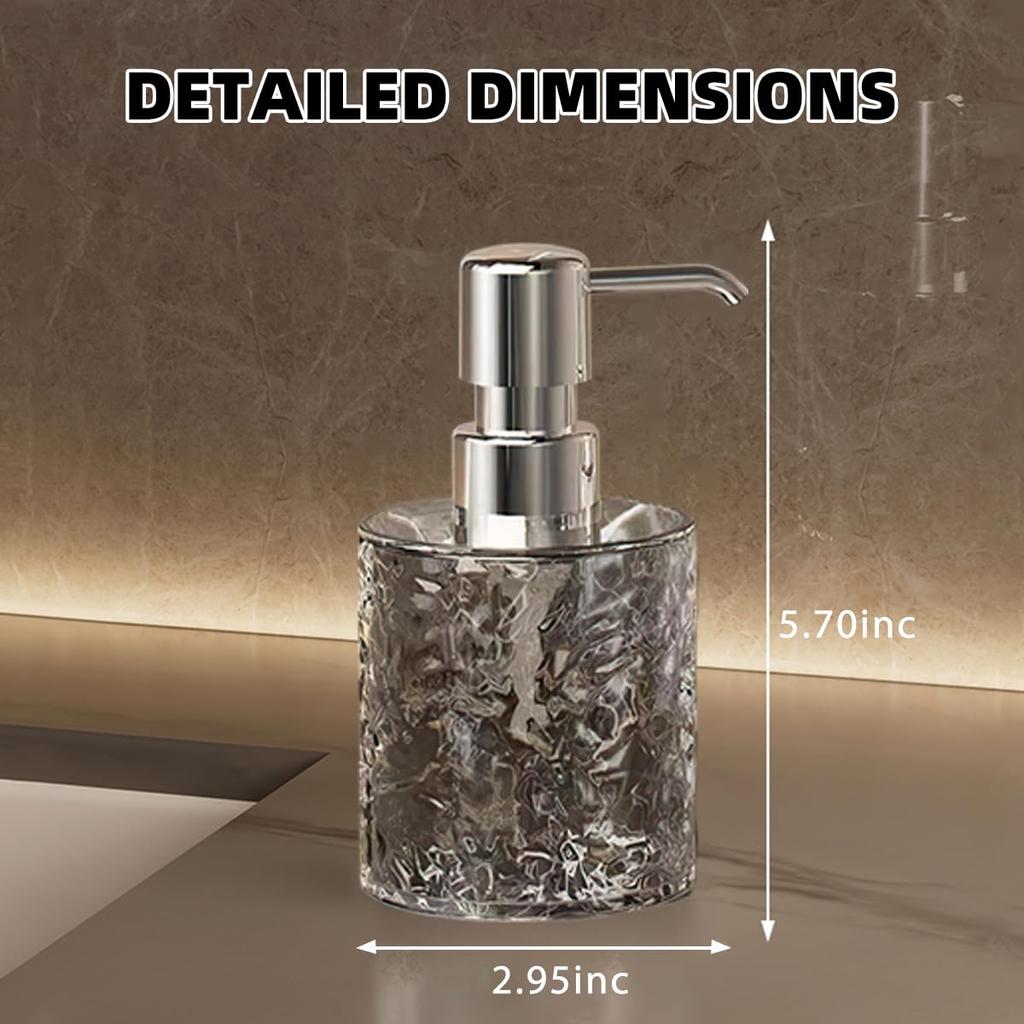 Soap Dispenser with Pump, Refillable Liquid Hand Soap Dish Soap Dispensers for Bathroom Counter, Kitchen Sink
