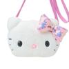 Sanrio Hello Kitty Münz- und PVC-Halskette Alter 3 und 637661 Gesichtsförmiges Etui, Baumwolle, Polyester, Geldbörse, Hoch,