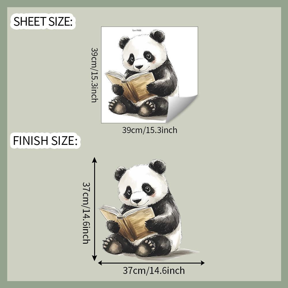 

Акварельный мультяшный красный панда читает Спальня Гостиная Кабинет Дом Фон Украшение Наклейки на стену