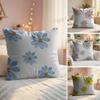 Simple Petal Pattern Cushion Cover Natural Linen Organic Fabric Double-Sided Printing Couch Pillow Covers Home Decor