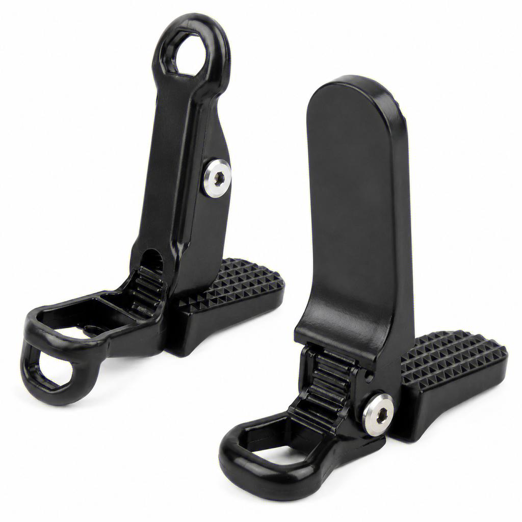 Foldable Bicycle Rear Foot Pegs Aluminum Alloy Passenger Footrests Pair with Anti Slip Surface Fits 9mm Rear Axle for Bikes