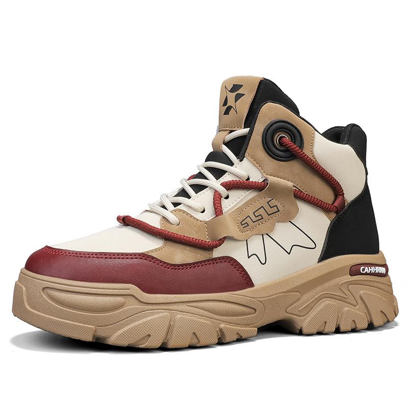 

Tooling boots men s outdoor retro autumn and winter platform high-top hiking shoes trend casual Martin tide shoes men 44