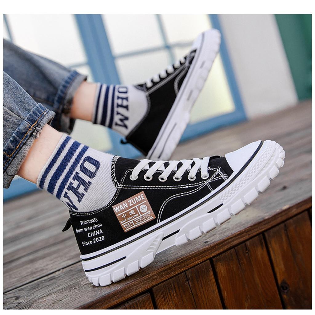 Herrenschuhe Low-Top Canvas Schuhe Herren Hong Kong Stil Atmungsaktive Schuhe Mode Casual Board Schuhe Koreanische Trendschuhe