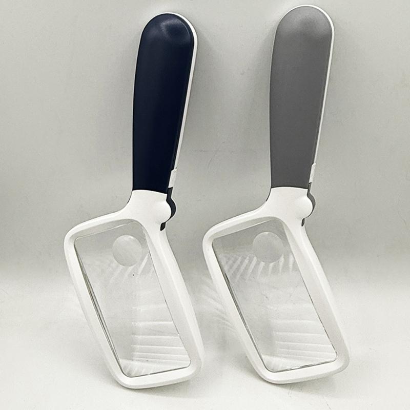 Rechteckige Lupe mit Licht Große Handlupe Faltbar mit 5 LED-Lichtern Dimmbare Lichtmodi