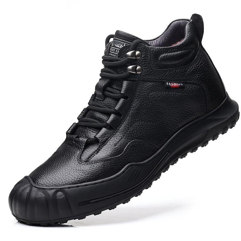 Модные зимние ботинки из натуральной коровьей кожи для мужчин — фото 3