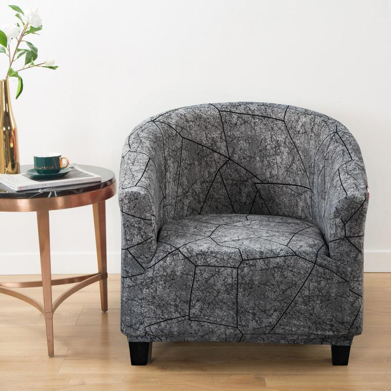 club chair cover armchair slipcover geometric printed small sofa covers protect for pets chair decoration