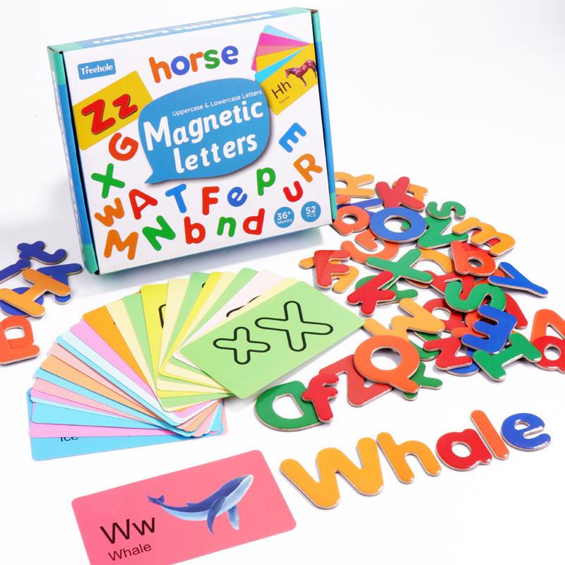 Wooden Magnetic Alphabet Puzzle Cards For Kids Educational Learning Toy