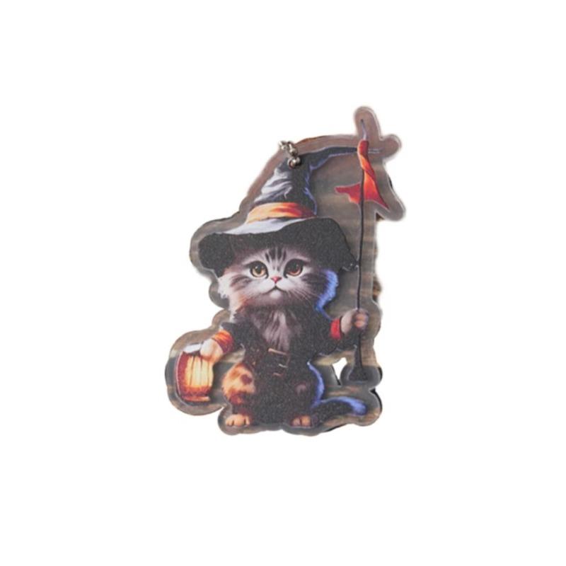 1 Stück flache magische Katze, Autoanhänger, Rucksackanhänger Schmuck