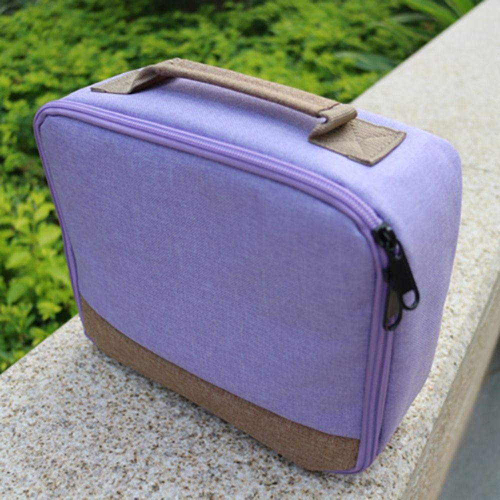 

Anti Scratch Projector Box Canvas Handbag High Quality Digital accessories Purple