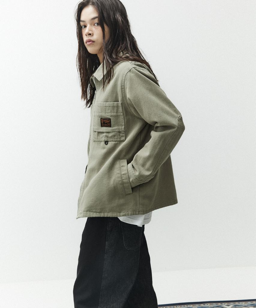 Magoodgan Hunter 5504 Canvas Oversized Grayish Blue Zip-Up Jacket