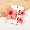 3pcs Vacation Egg Flower Hair Claw 2 Size Women Girls Ponytail Hairpins Bath Beach Hair Crab Clip Headwear Accessories