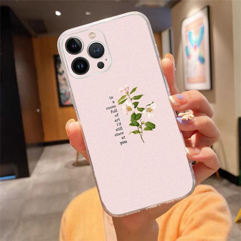 

Phone Case For iphone 17 Pro Max Air 16 15 14 13 Pro Max 15 16 Pro 15Plus Art Aesthetic Flower Word Quotes iPhone 17Air