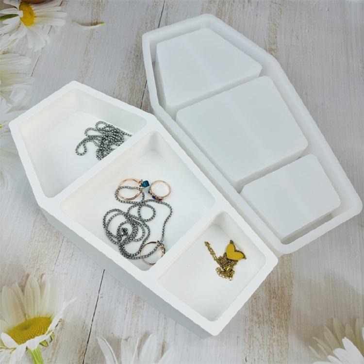 Coffin Shaped Resin Tray Molds for Making Jewelry Tray Display Stand