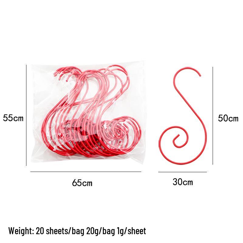 Разноцветные металлические S-крючки с пластиковым покрытием для украшения елки
