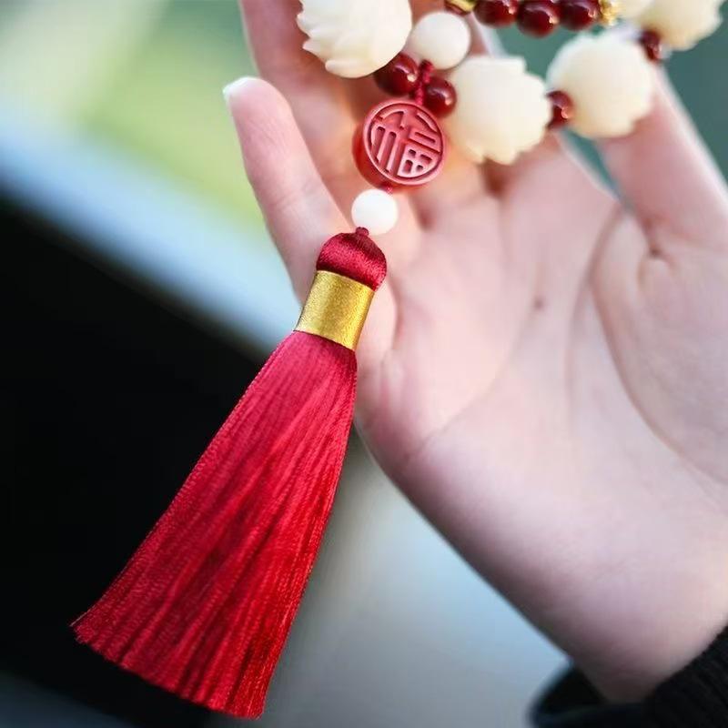 Red Peace Car Ornament for Rearview Mirror - Stylish High-End Accessory for Men & Women
