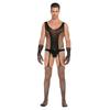 Men's Plus Size Open Crotch Fishnet Bodysuit Temptation Costume Set