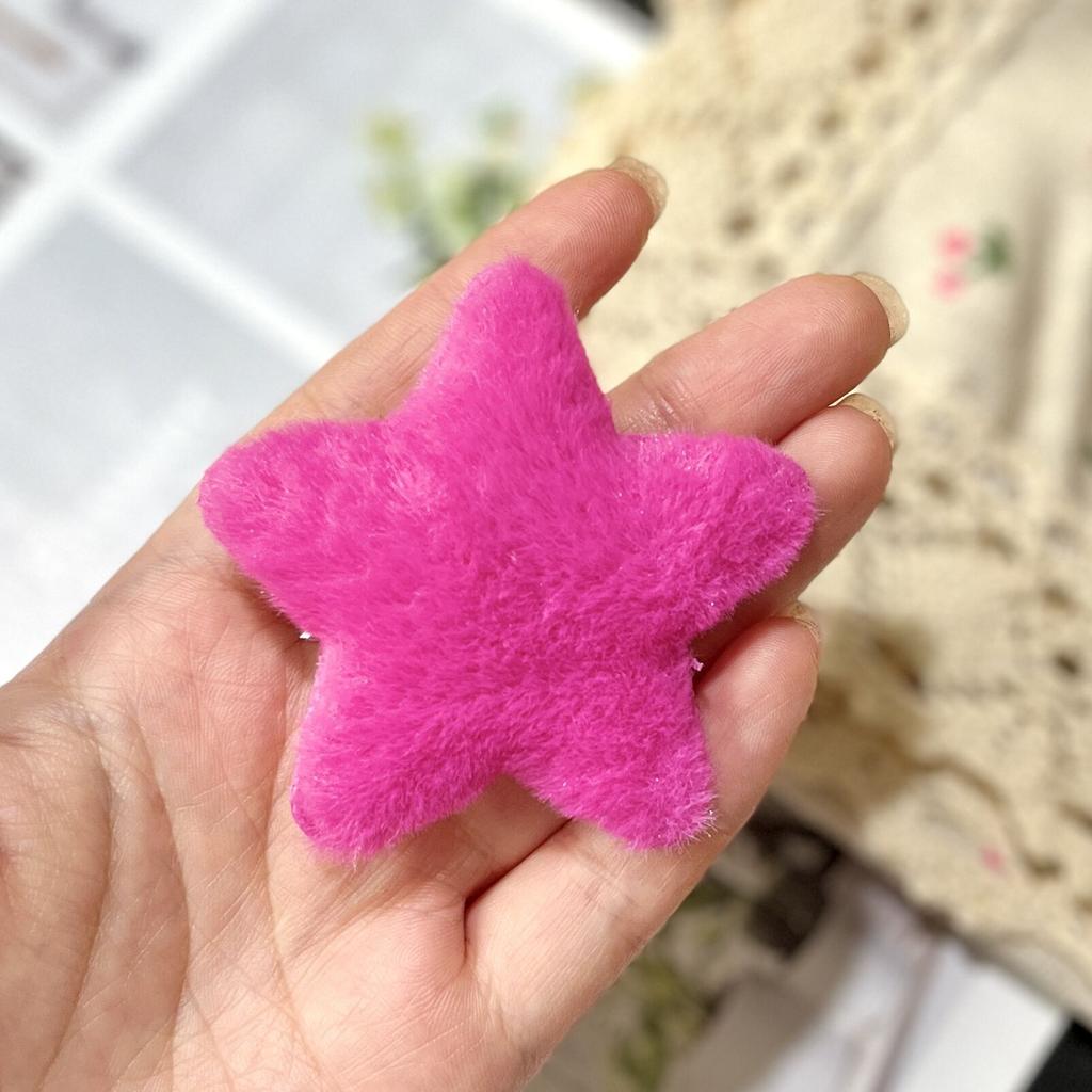 2pcs/set Cute Side Broken Hairpin Sweet Pentagram Headwear Cute Plush Star Hairpin Girls Kids Women Hair Accessories