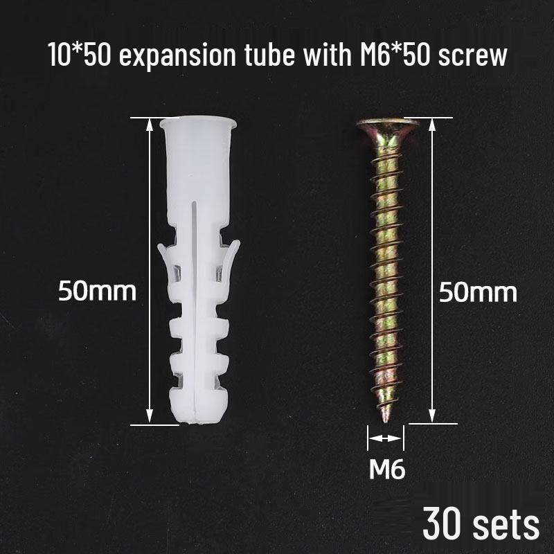 Plastic Expansion Tube Set with Screws and Rubber Plugs (5-12mm)