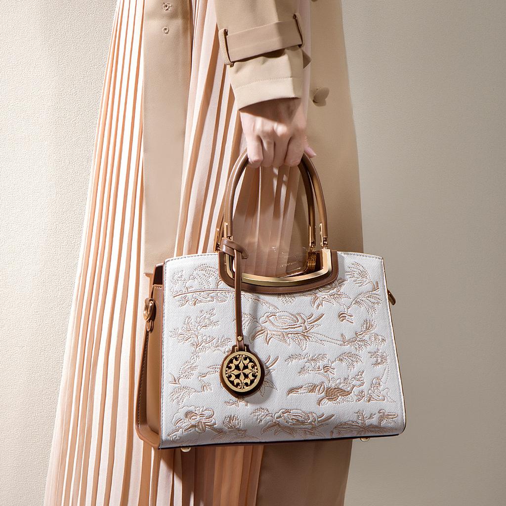 Mother'S Day Gift, Mother Bag, Women'S Bag, Handbag, Large Capacity Single Shoulder, High-End Rose Embroidery