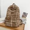 Schoolbag Japanese ins retro plaid high value large capacity simple versatile schoolbag junior high school student backpack