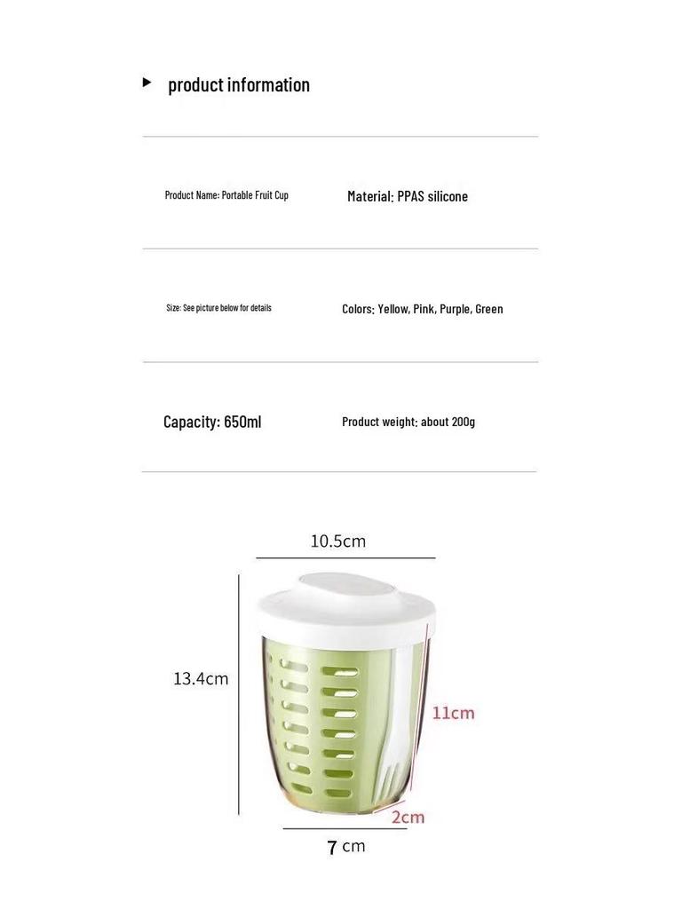 Portable Food-Grade Cutlery Set for Camping, Picnic, and Office with Fork and Salad Cup