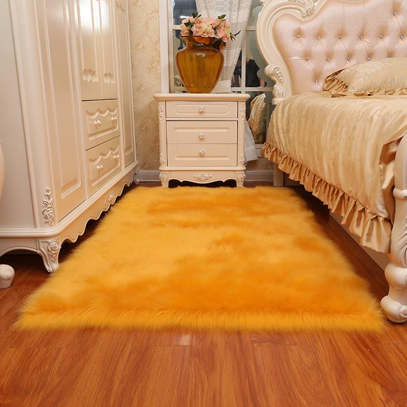 Alfombra Redonda de Felpa Mejorada de Imitación de Lana para Sala de Estar, Dormitorio o Uso como Esterilla de Yoga