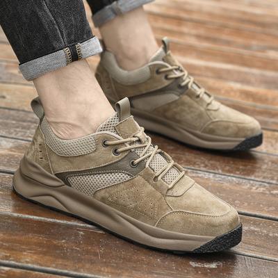 Lace-Up Vulcanize Sneakers Lightweight Male Treking Footwear All-match Men's Casual Leather Shoes Breathable Men Skate Shoes