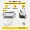 6L Digital Ultrasonic Cleaner Heater Timer 400W Powerful Jewelry Eyeglass