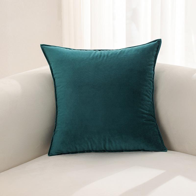 New Solid Color Dutch Velvet Edged Pillowcase Color Combination Sofa Cushion Pillowcase
