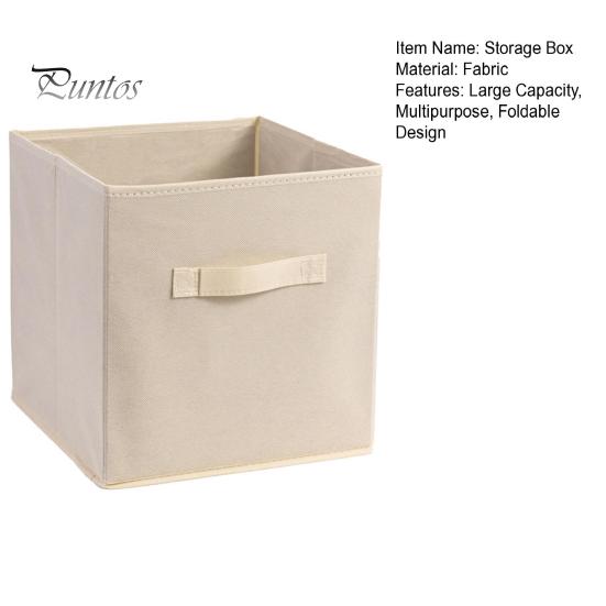 Foldable Storage Box with Reinforced Handle Large Capacity Collapsible Clothes Basket Multi-Functional Organizer