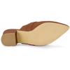 Allegra K Women's Pointed Toe Mules, Sandals, Loafers, Closed Toe, Heelless, Brown, Size 26.0cm