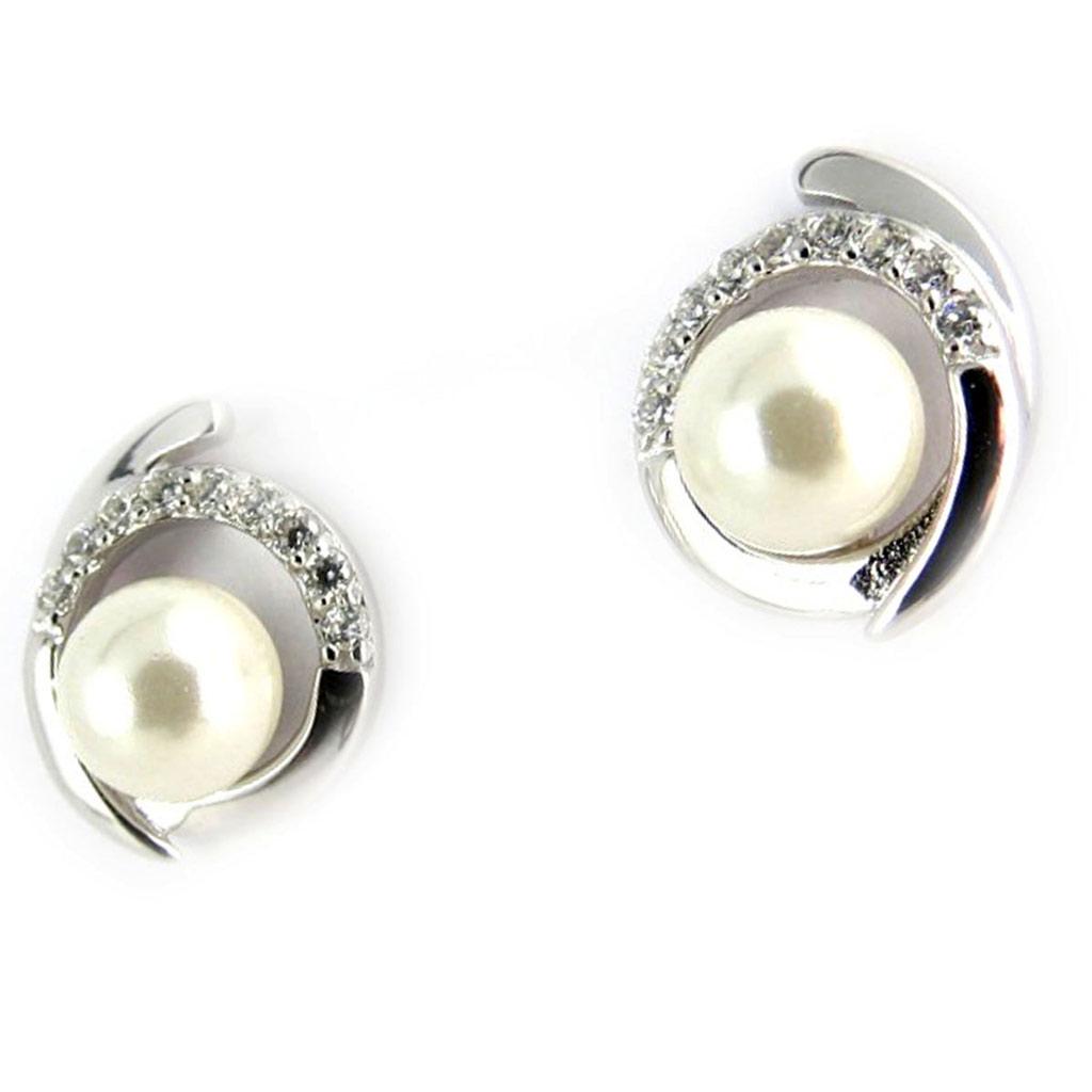 Les Trésors De Lily [K9530] - Silver Earrings 'Sissi' Silver White (rhodium-plated) - 13x10 Mm