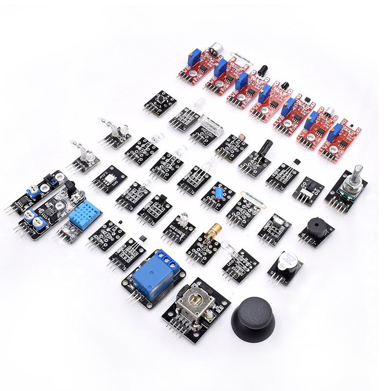 Raspberry Pi Sensor Kit: Includes 16 sensor types, 37 total sensors. Beginner Starter Kit compatible with Pi 4B/5B.