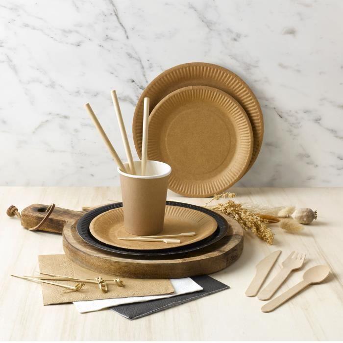 Pailles réutilisables - 20 cm - Bambou - 6 pièces - Brosse incluse