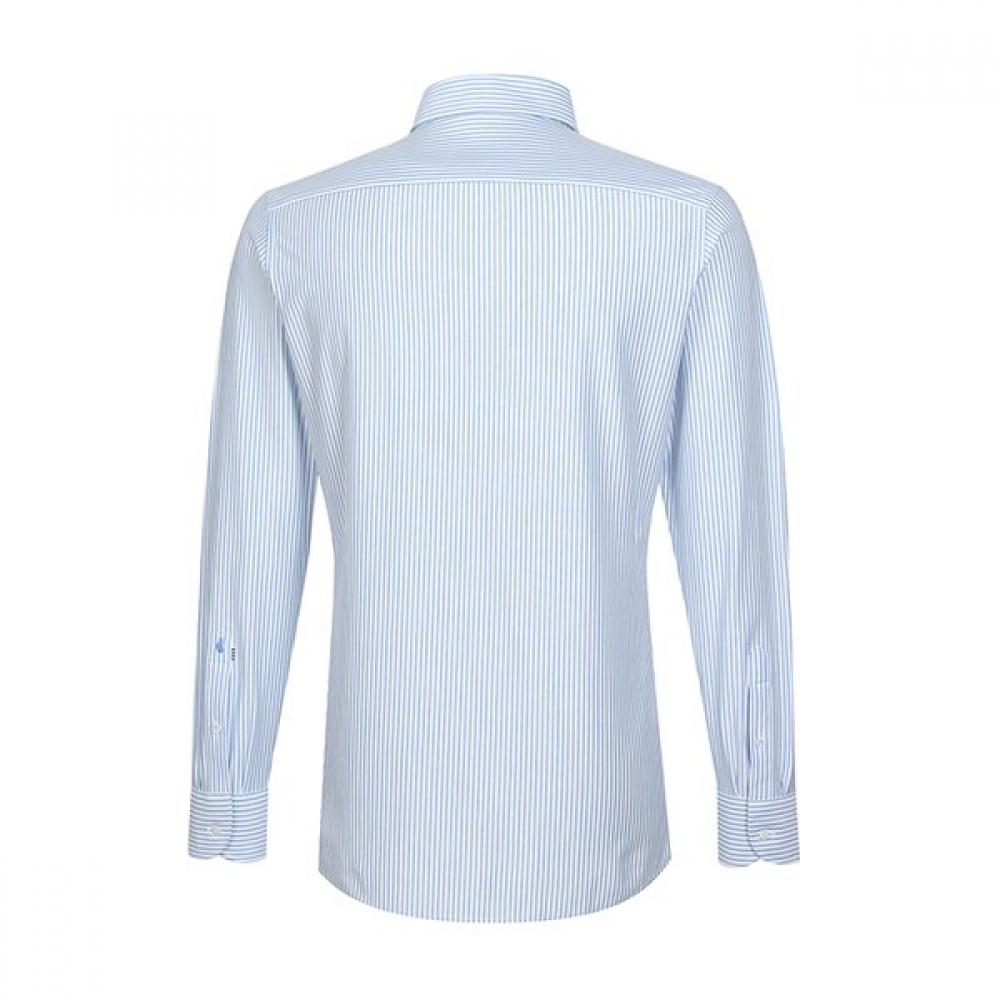 Vanbrough Jersey Span London Stripe Dress Collar Slim Shirt  Bossl1153 Bu 