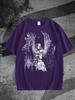 T-shirt da uomo grafica oversize a maniche corte Y2K Vintage Streetwear T-shirt Gothic Vestibilità estiva