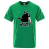 Funny Knife Cat Cartoon Printed T-Shirt Fashion Casual Short Sleeves Loose Oversized Cotton Tshirt Summer Breathable Tees