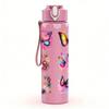 1PC Multi Color Butterfly Collage Graphic,750ml Color Plastic Sports Water Bottle,Leakproof Flip Straw Lid,Suitable for Sports Office Home Use