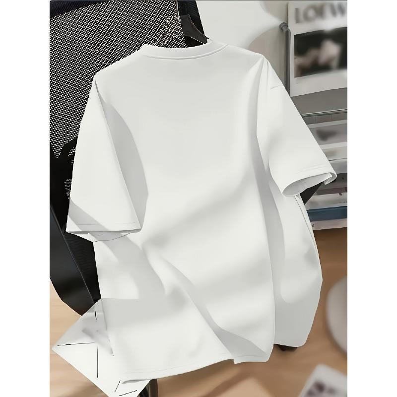 European Size Women's Cartoon Cute Bear Doll Print Round Neck Casual Short-Sleeve T-Shirt, Featuring An Adorable Cartoon Bear Doll Pattern