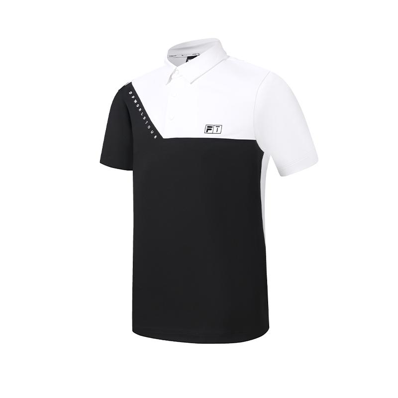 FILA Golf Series Cool Touch Fashion Polo Shirt Men tops Deep-Black A11M635144FBK