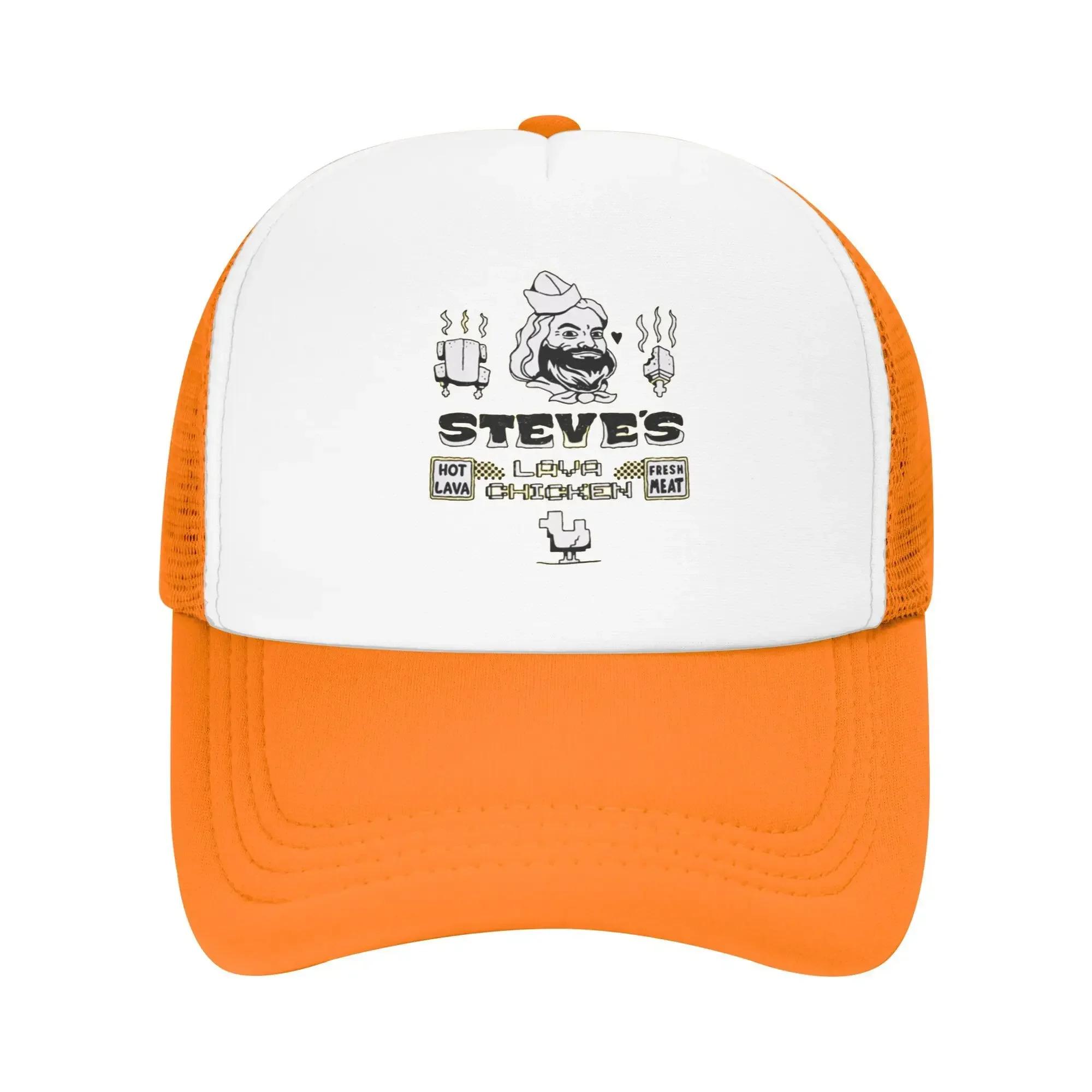 Gaming Movie Lava Chicken Love Steves Restaurant Travel Mesh Baseball Caps Women  Adult Male Beach Sunscreen Hat Peaked Cap One Size