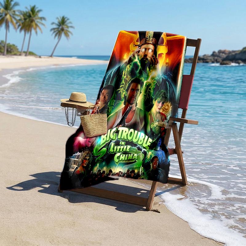 Big Trouble Little China Fashion Beach Towel: Ideal for Summer Adventures Soft, absorbent and quick drying suitable for swimming and bathing